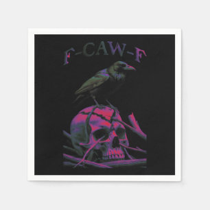 F-Caw-F Funny Black Crow Bird Serviette