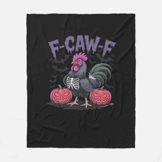 F-Caw-F Funny Chicken Classic Simple Style Fleecedecke (Vorderseite)