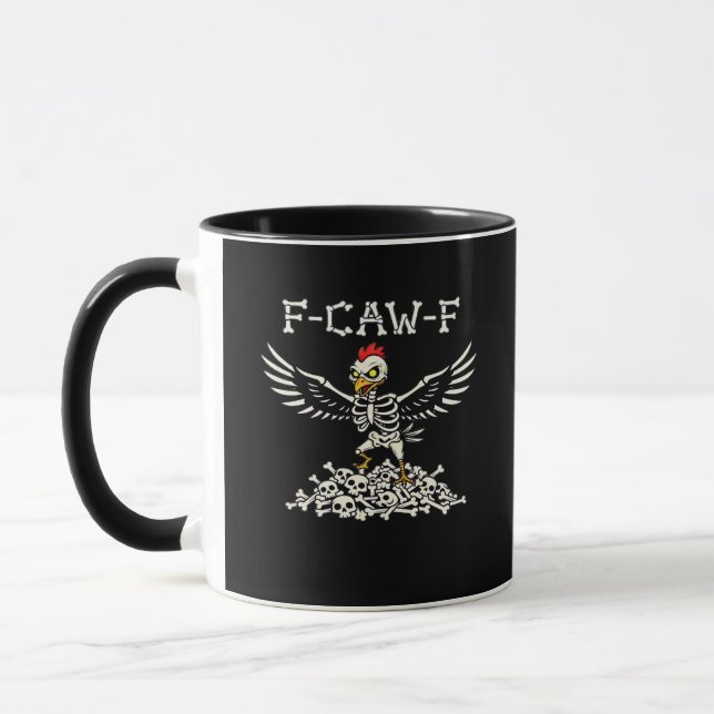 F-Caw-F Funny Chicken Halloween Cool Unique Tasse (Links)