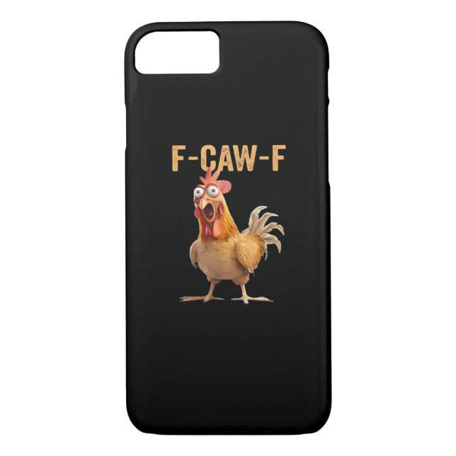 F Caw F Funny Chicken Humor Rooster Meme Classic Case-Mate iPhone Hülle (Rückseite)
