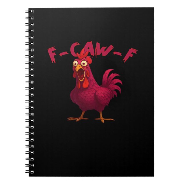 F-Caw-F Funny Chicken Humor Rooster Meme Creative  Notizblock (Vorderseite)