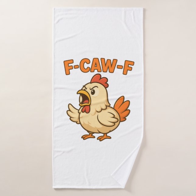F-CAW-F Funny Chicken | Quote Rooster Meme T-shirt Badehandtuch (Badehandtuch)