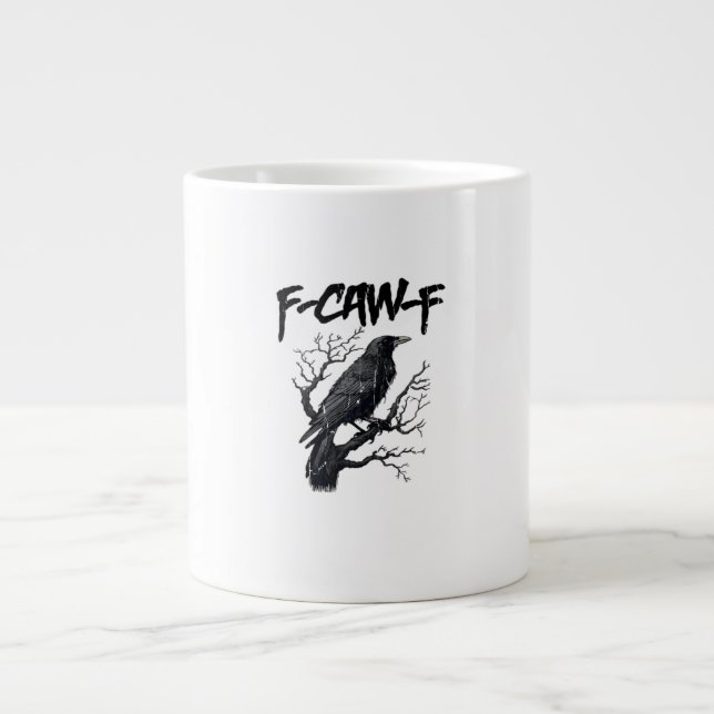 F-Caw-F Funny Crow Essential Cool Unique Jumbo-Tasse (Vorderseite)
