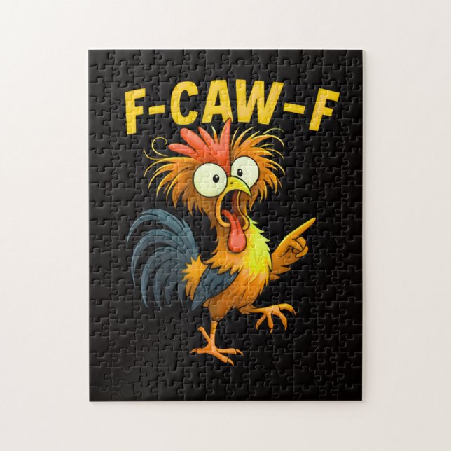 "F Caw F" Funny Crow Sarcastic Bird Humor Puzzle (Vertikal)