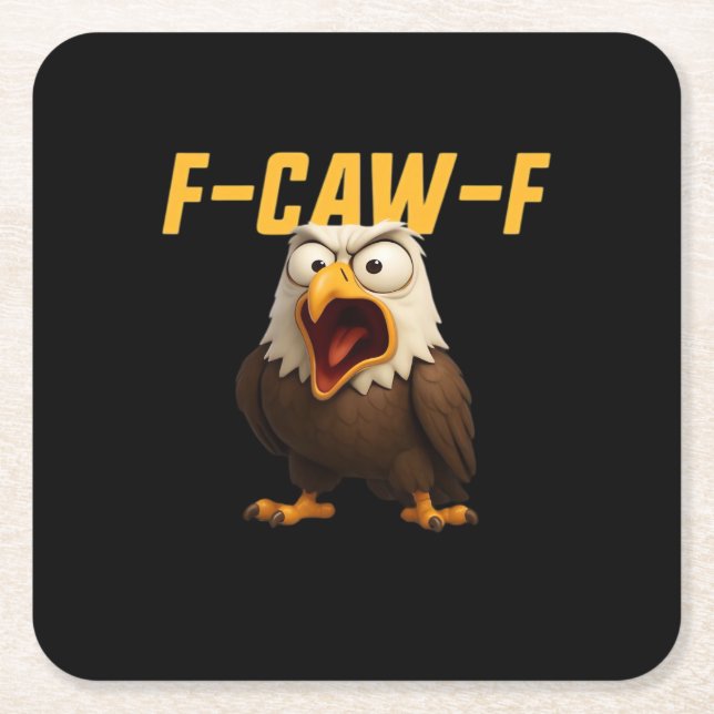 F-Caw-F Funny F-Caw-F Gear Creative Style Rechteckiger Pappuntersetzer (Vorderseite)