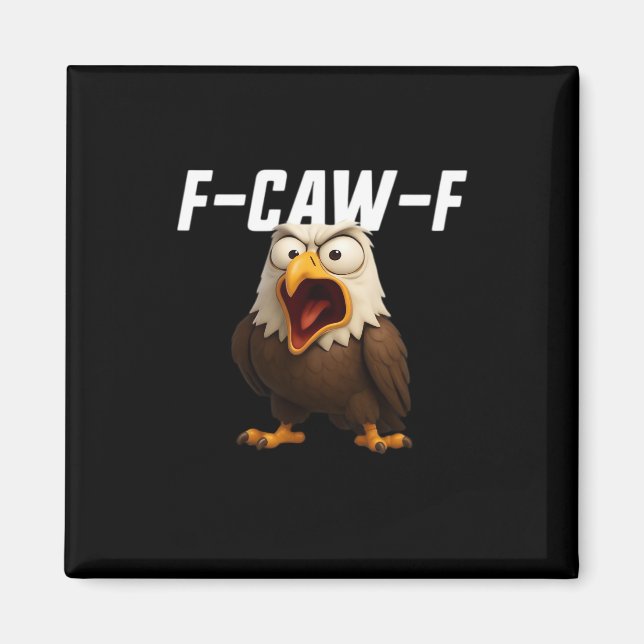 F-Caw-F Funny F-Caw-F Gear Retro Classic Magnet (Vorne)