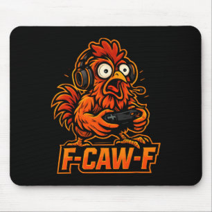 F-caw-f Gamer - Lustiges Huhn Hahn Gaming _3  Mousepad