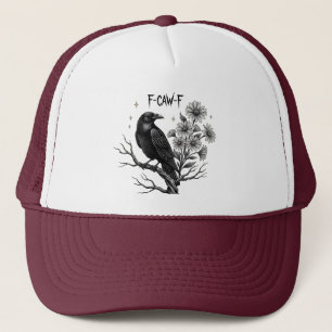 F-Caw-F Grafik für Halloween Art und Crow Lover Truckerkappe