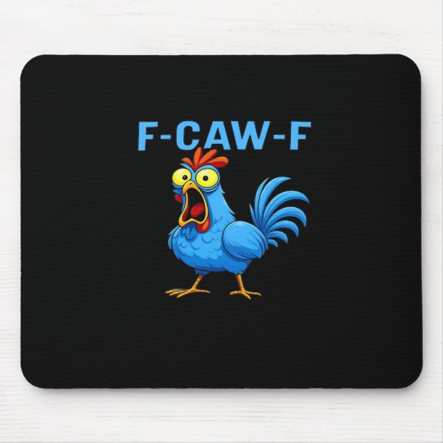 F-Caw-F Graphic Gear Kreatives Design Mousepad (Vorne)