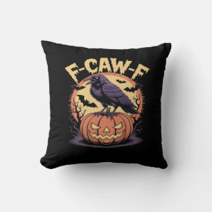 F-Caw-F Gruseliger Halloween-Rabe Kürbis-Fledermau Kissen