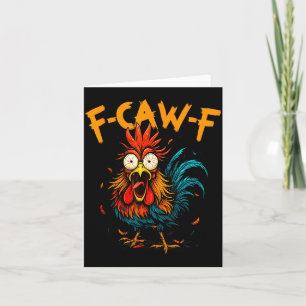 F Caw F Hahn Lustiger Vogel Fcawf Huhn Kaffee Karte