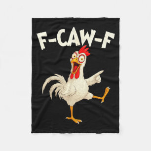 F Caw F Hahn Lustiger Vogel Fcawf Hühnerflüsterer Fleecedecke
