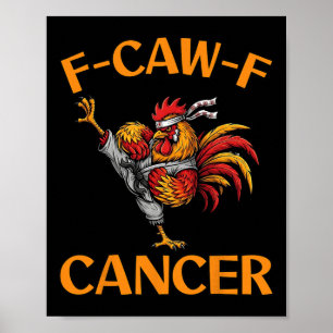 F-caw-f Hahn Meme Lustiger Hühnerhumor Witz Fcaw Poster