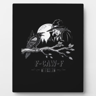 F-Caw-F Halloween-Krähe Hexe F-Caw-F Fotoplatte