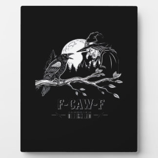 F-Caw-F Halloween-Krähe Hexe F-Caw-F Fotoplatte