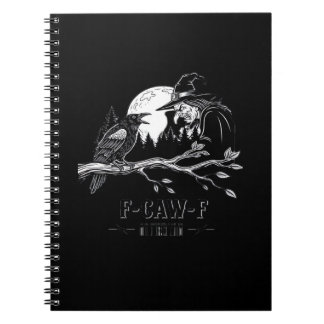 F-Caw-F Halloween-Krähe Hexe F-Caw-F Notizblock