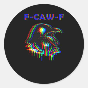F-Caw-F Halloween-Musikparty Essential Runder Aufkleber