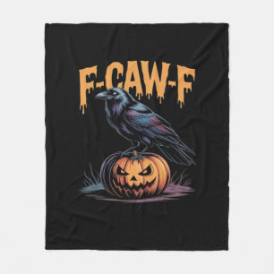 F-Caw-F Halloween-Rabe Jack-O-Lantern Gruseliger M Fleecedecke
