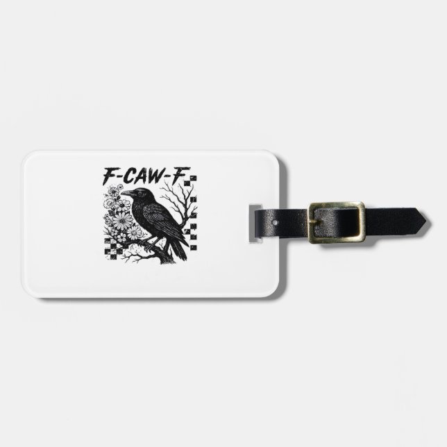 F-Caw-F Halloween-Vogel Gepäckanhänger (Vorderseite horizontal)