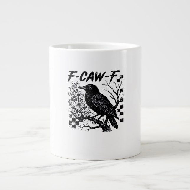 F-Caw-F Halloween-Vogel Jumbo-Tasse (Vorderseite)