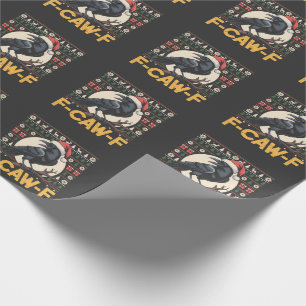 F-Caw-F Hässlicher Weihnachtspullover Lustiger Rab Geschenkpapier