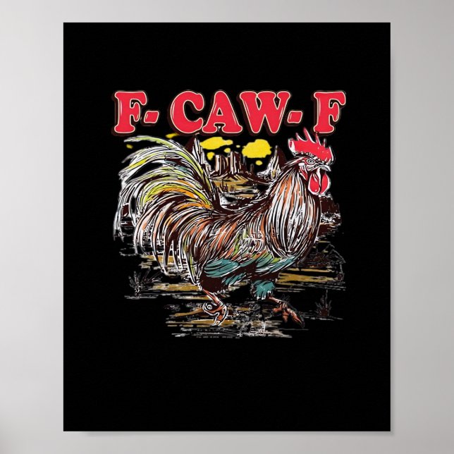 F-Caw-F Hei Hei Moana Rooster Classic Funny Graphi Poster (Vorne)