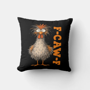 F-Caw-F-Huhn Eifrig Bunter Lustiger Hahn Ich Kissen