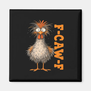 F-Caw-F-Huhn Eifrig Bunter Lustiger Hahn Ich Magnet
