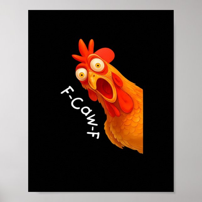 F-Caw-F Huhn Essential Classic Retro Poster (Vorne)