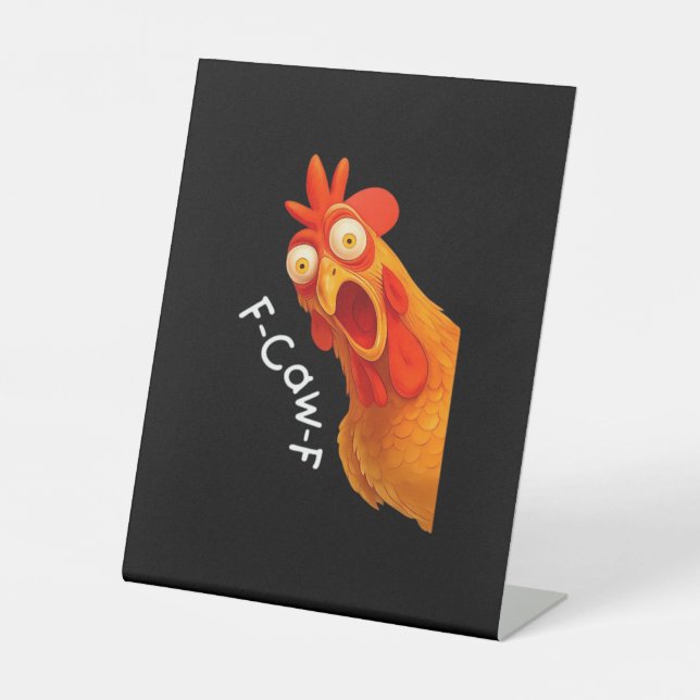 F-Caw-F Huhn Essential Classic Retro Sockelschild (Vorderseite)