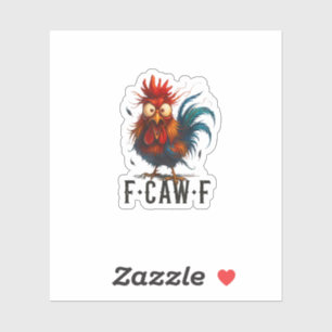 F-Caw-F Huhn Hahn Lustiges Meme Aufkleber