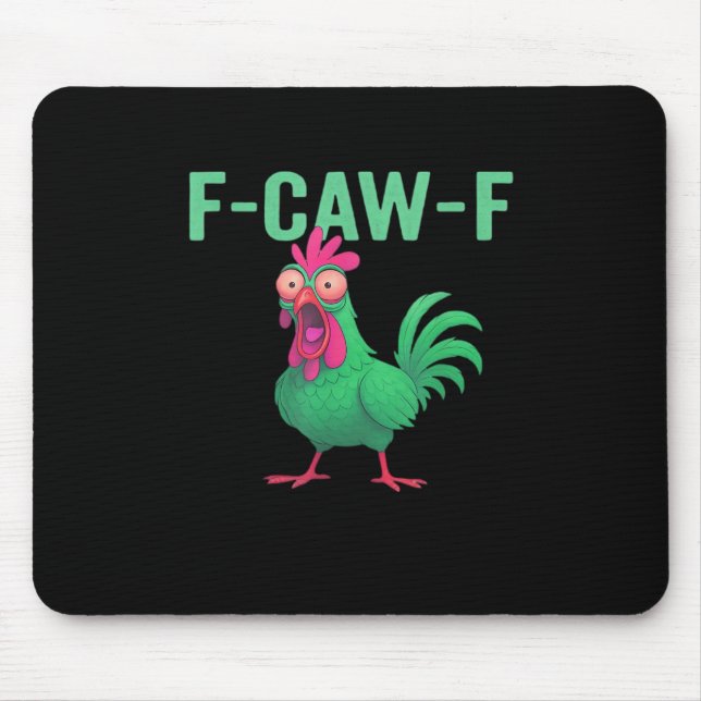 F-Caw-F Huhn im Vintage-Stil Mousepad (Vorne)