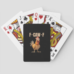 F-Caw-F Huhn im Vintage-Stil Spielkarten