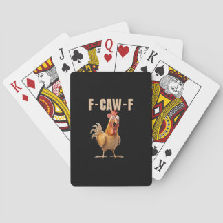 F-Caw-F Huhn im Vintage-Stil Spielkarten