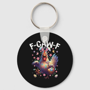 F-caw-f Huhn Kaninchen Hahn Meme Lustiges Ostern D Schlüsselanhänger