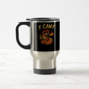 F-Caw-F-Huhn Klassisch Minimal Sauber Reisebecher