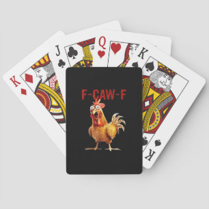 F-Caw-F Huhn Klassische Vintage-Kunst Spielkarten