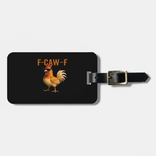 F-Caw-F Huhn Klassisches Ästhetisches Design Gepäckanhänger (Vorderseite horizontal)