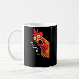 F-Caw-F-Huhn Klassisches Vintage-Grafik Kaffeetasse