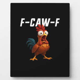 F-Caw-F Huhn Lustiges Huhn F-Caw-F Gear Retro C Fotoplatte