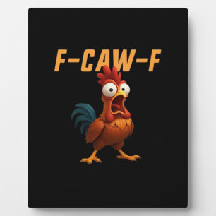 F-Caw-F Huhn Lustiges Huhn F-Caw-F Zahnrad Retro G Fotoplatte