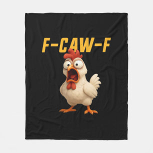 F-Caw-F Huhn Lustiges Huhn F-Caw-F Zahnrad Vintage Fleecedecke