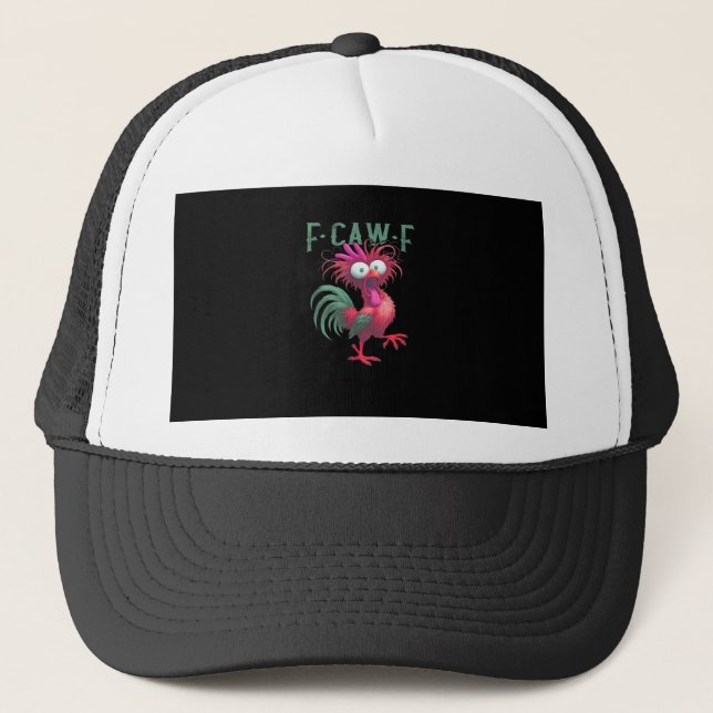 F-Caw-F Huhn Minimal Sauber Truckerkappe (Vorderseite)