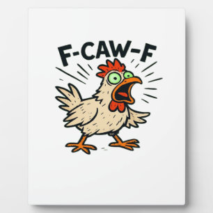 F-Caw-F Huhn Vintage-Grafik Fotoplatte