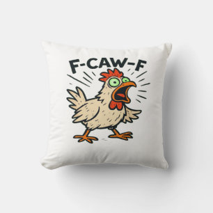 F-Caw-F Huhn Vintage-Grafik Kissen