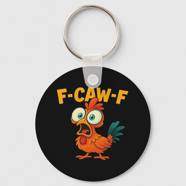 F-Caw-F Huhn Wesentlich Kreativ Casual Schlüsselanhänger (Vorderseite)