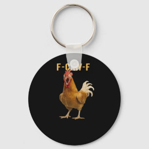 F-Caw-F Huhn Wesentliches Kreatives Grafikdesign Schlüsselanhänger