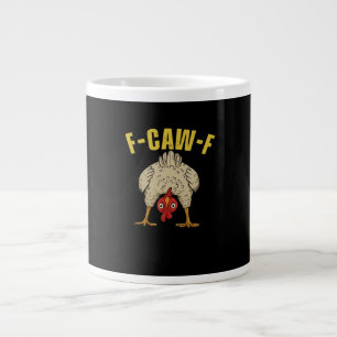 F-Caw-F-Huhn Wesentliches Kunstgraphic Jumbo-Tasse