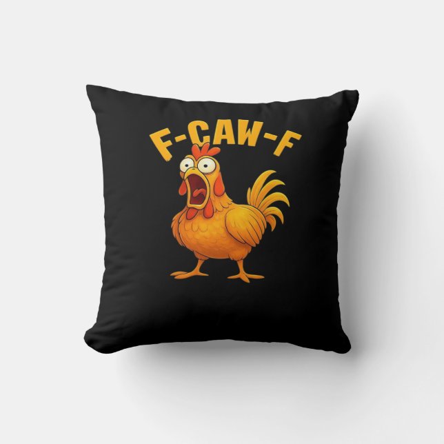 F-Caw-F-Huhn Wesentliches Lustiges Zitat Kissen (Vorderseite)