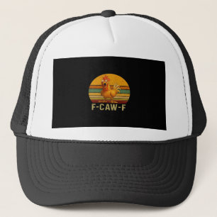 F-Caw-F Huhn Wesentliches Vintage-Grafik Truckerkappe